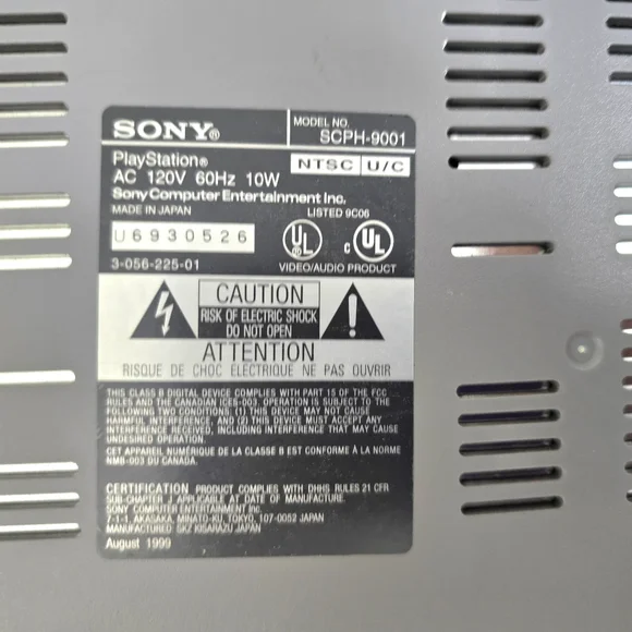 Sony Playstation SCPH - 9001 Console W/2 Hand Controls (6) Games "READ" EUC". - Picture 4 of 16